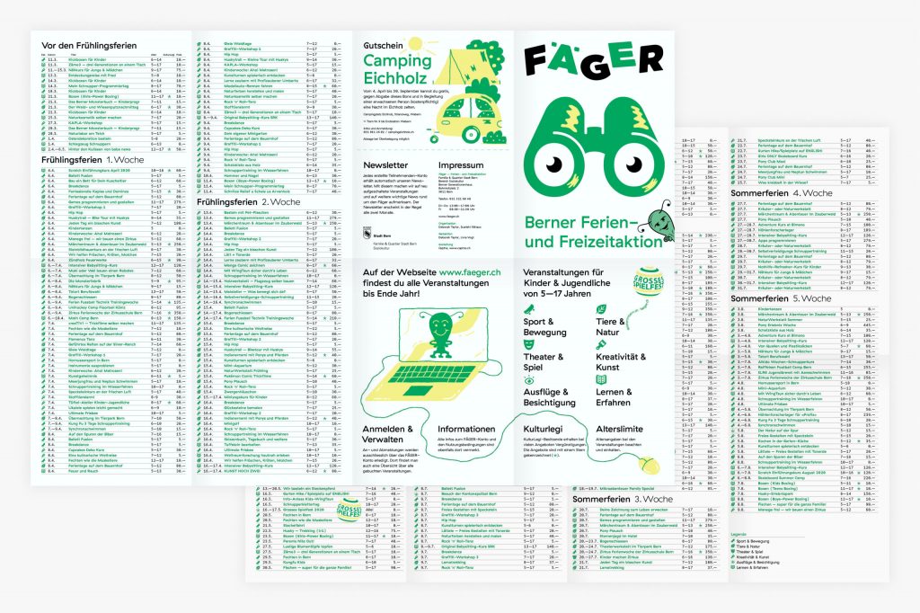 Familie & Quartier Stadt Bern Fäger Veranstaltungsprogramm